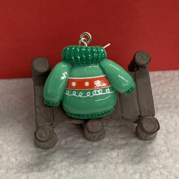 Ugly Sweater, Sweater Earrings, Christmas Earrings, Gift Idea, Holiday Earring - Picture 5 of 5